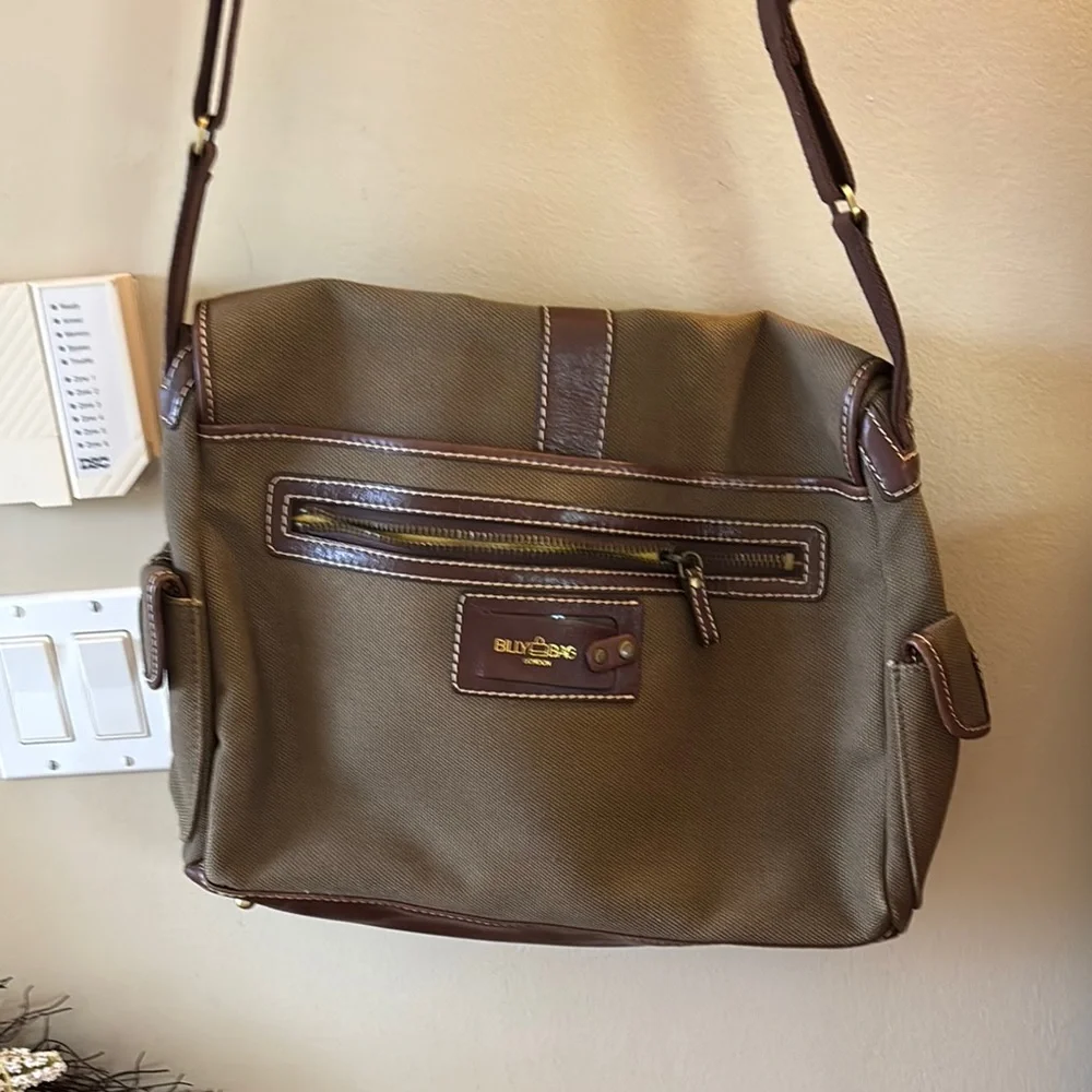 Billy Bag, London Stylish Brown Canvas Messenger Bag